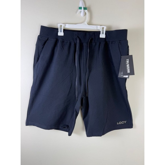 NTW TRUWEAR MENS PEAK SWEAT BLACK SHORTS - Picture 1 of 7